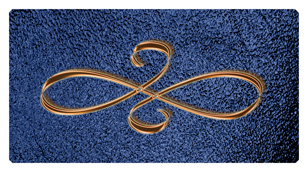 DSC700 601 CP SH BL Copper Scroll Shimmer Blue Background